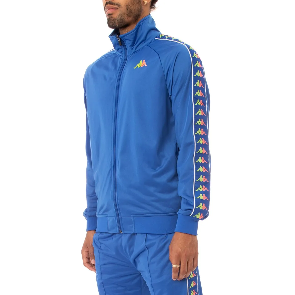 Kappa 222 BANDA CARAMBIE TRACKSUIT Men’s - BLUE LAPIS-GREEN LIME-ORANGE-GREY ASH