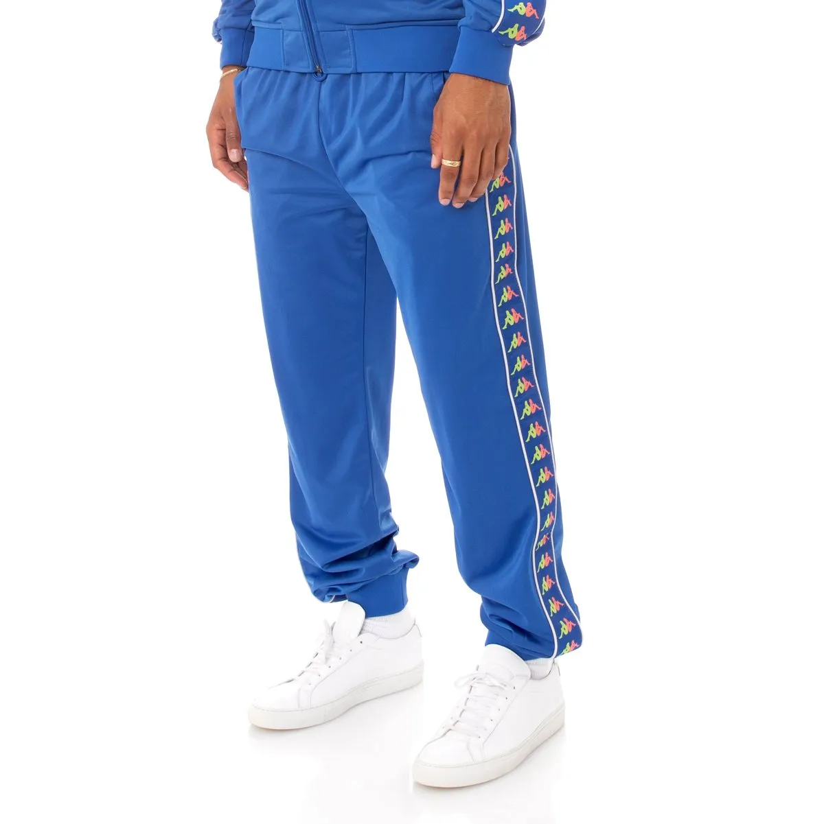 Kappa 222 BANDA CARAMBIE TRACKSUIT Men’s - BLUE LAPIS-GREEN LIME-ORANGE-GREY ASH