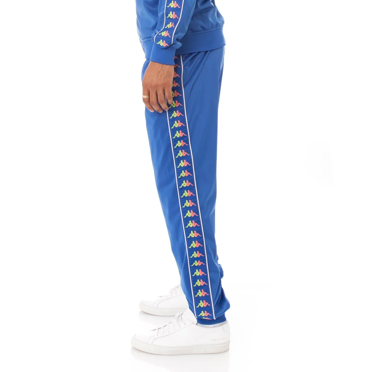 Kappa 222 BANDA CARAMBIE TRACKSUIT Men’s - BLUE LAPIS-GREEN LIME-ORANGE-GREY ASH