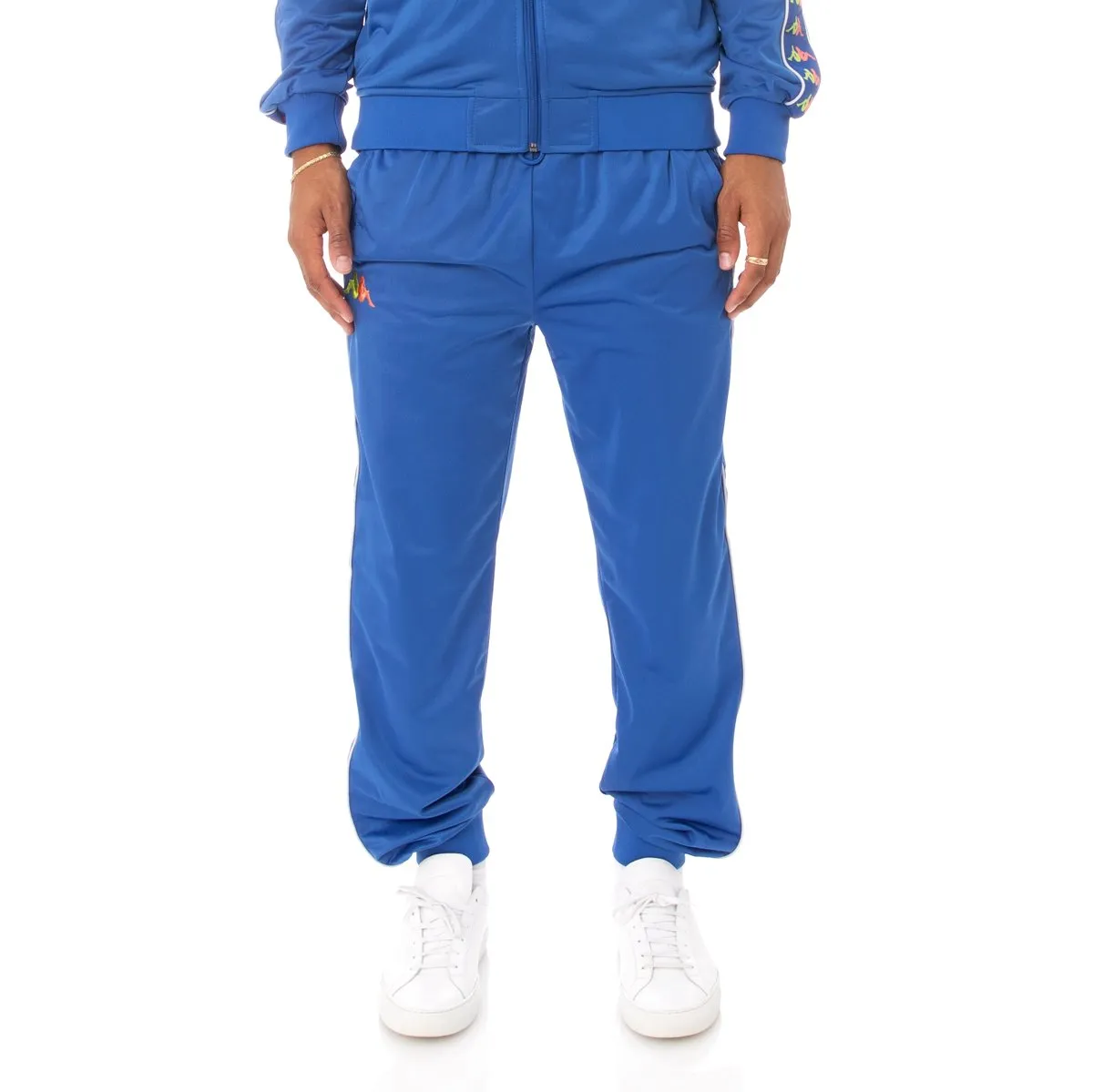 Kappa 222 BANDA CARAMBIE TRACKSUIT Men’s - BLUE LAPIS-GREEN LIME-ORANGE-GREY ASH