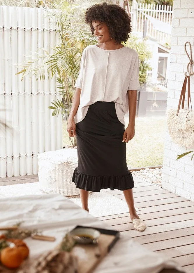 Katy Frill Bamboo Maxi Skirt