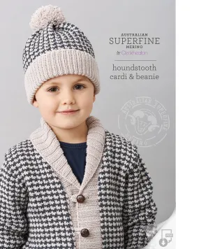 Knitting Pattern Houndstooth Cardi & Beanie