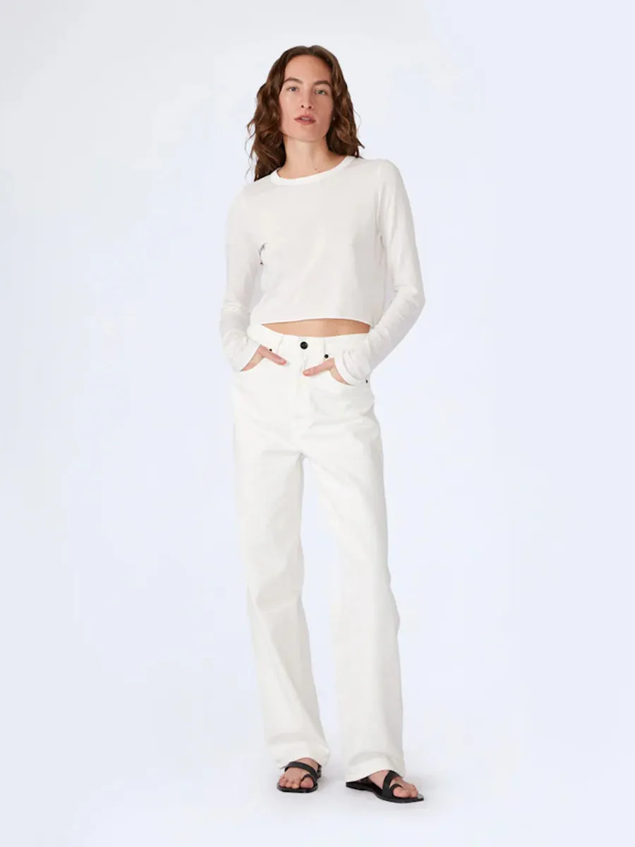 Koko High Rise Relaxed Jean in White