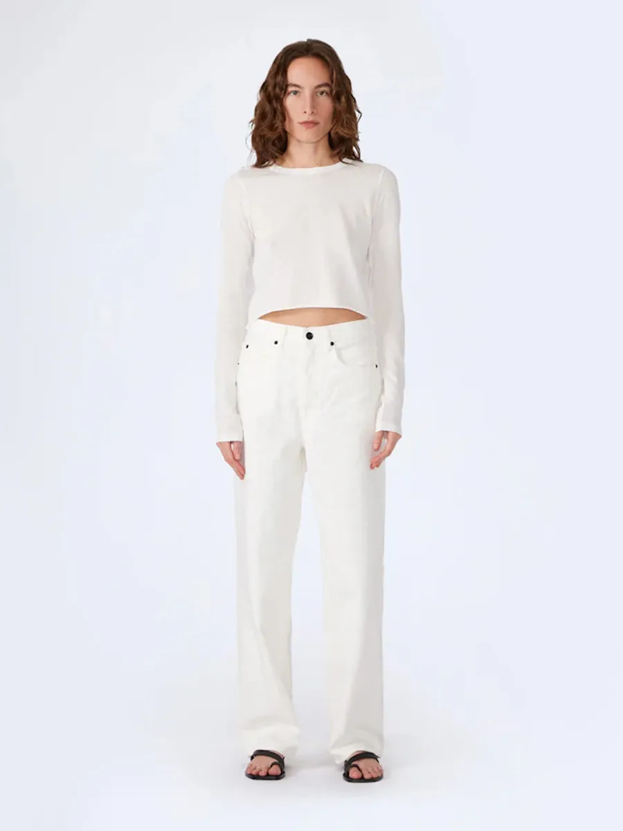 Koko High Rise Relaxed Jean in White