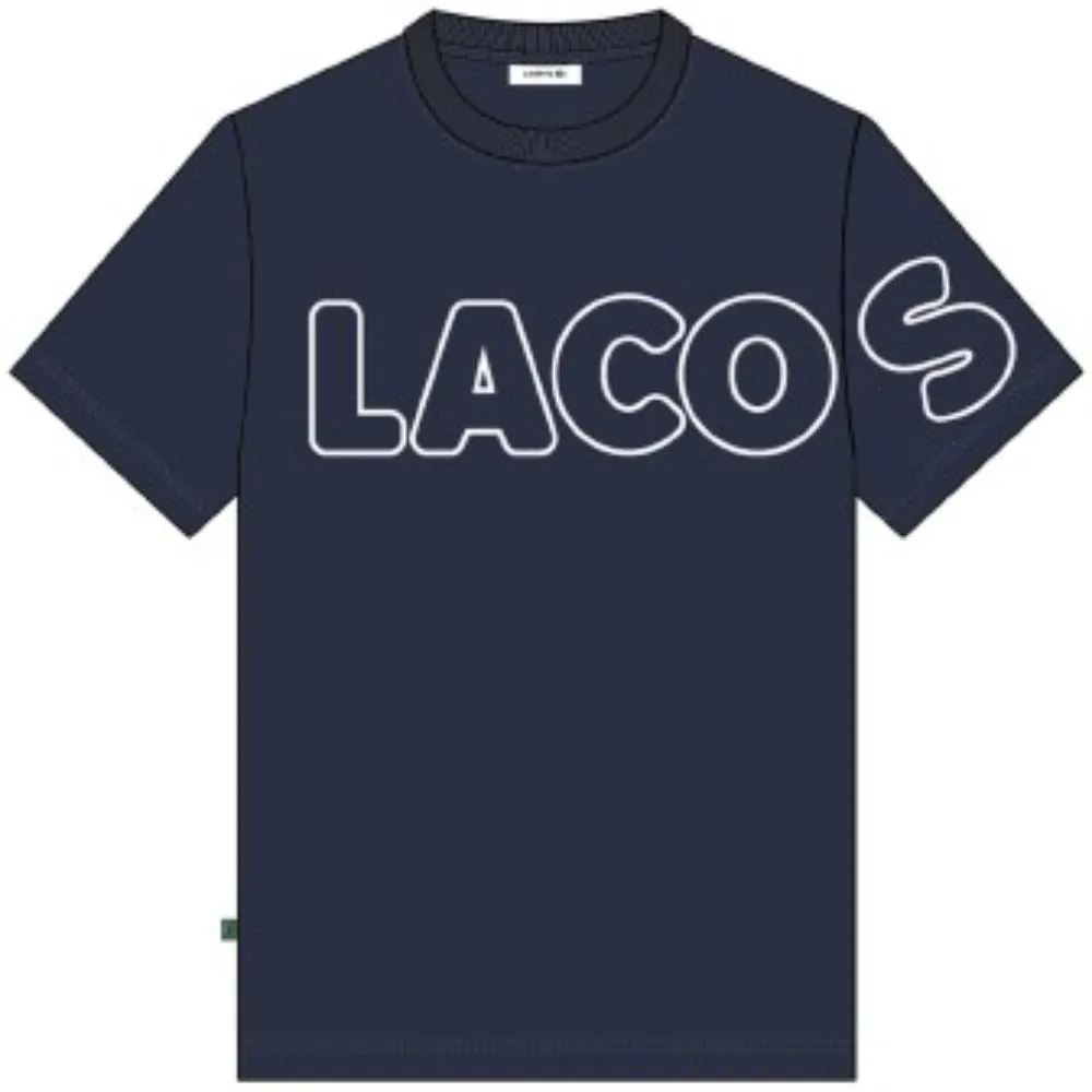 Lacoste Men's Heritage Branded Crew Neck Flecked Cotton T-Shirt