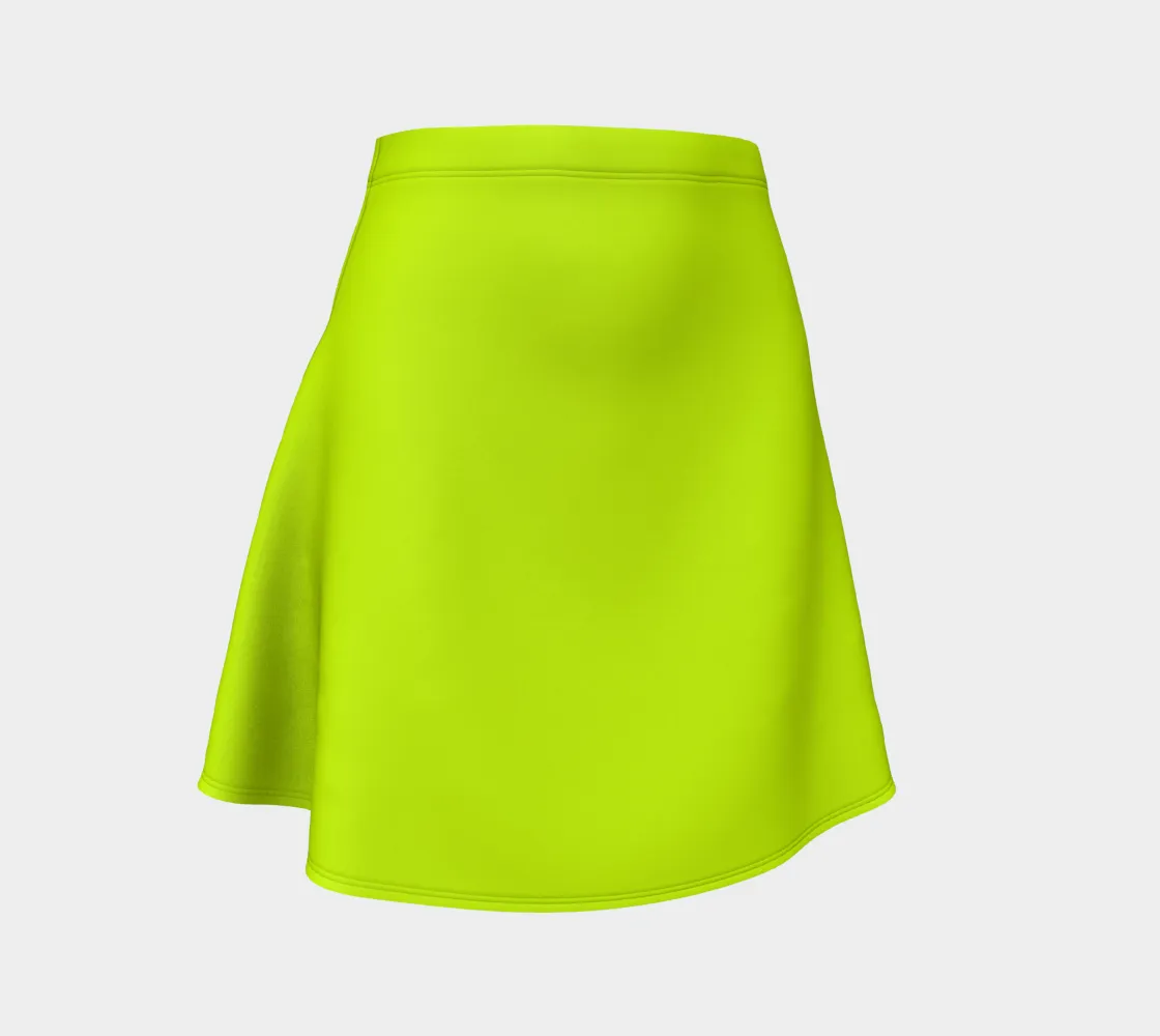 Lime Green Flare Skirt