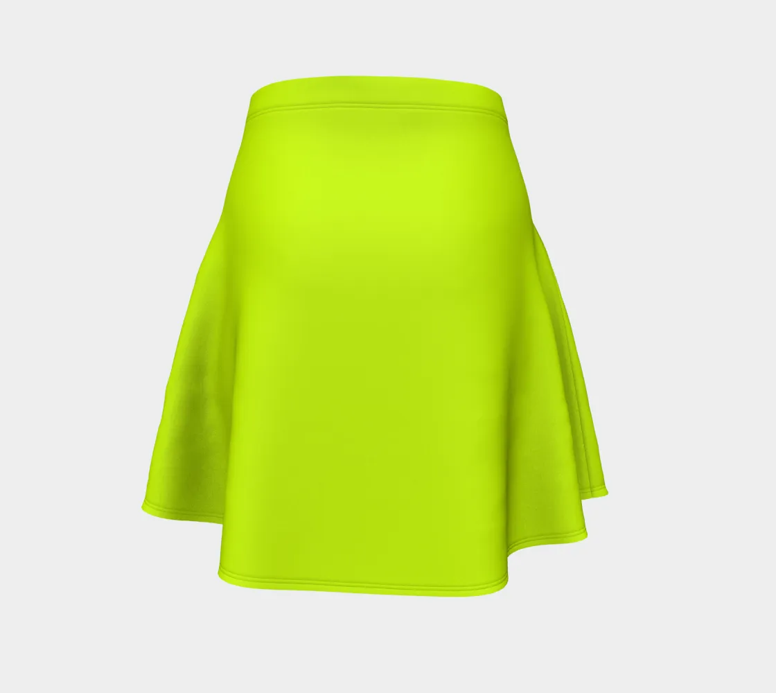 Lime Green Flare Skirt