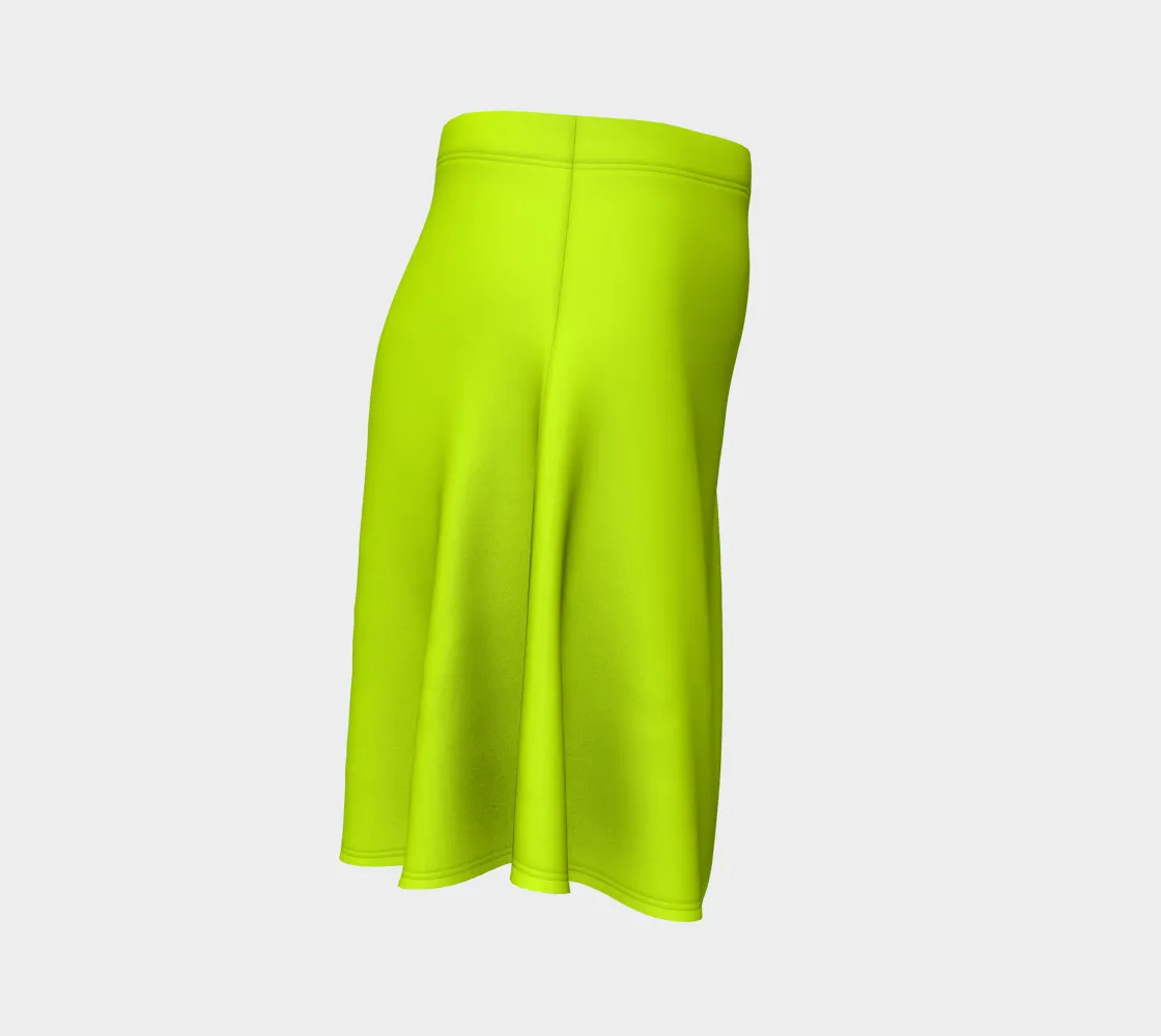 Lime Green Flare Skirt