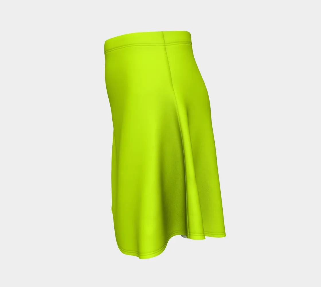 Lime Green Flare Skirt