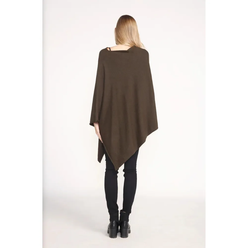 Look by M Basic Triangle Poncho Olive (Women's)