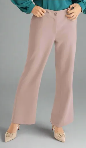 Lyla Tailored Stretch Flared Dress Pants - Taupe