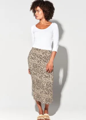 Maxi Bamboo Whitney Tube Skirt - Brown Leopard