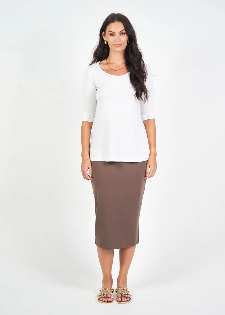 Maxi Bamboo Whitney Tube Skirt - Chocolate