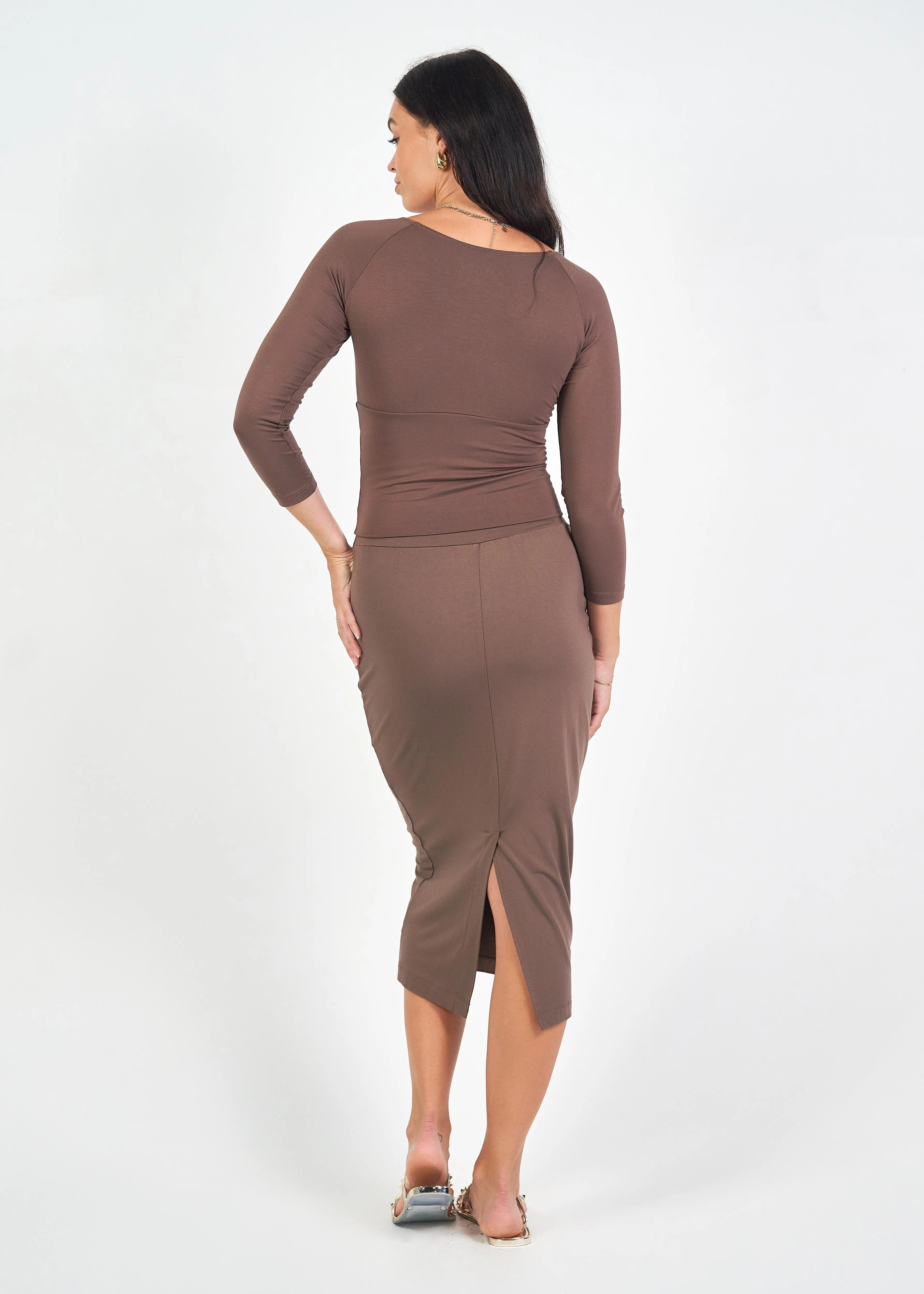 Maxi Bamboo Whitney Tube Skirt - Chocolate