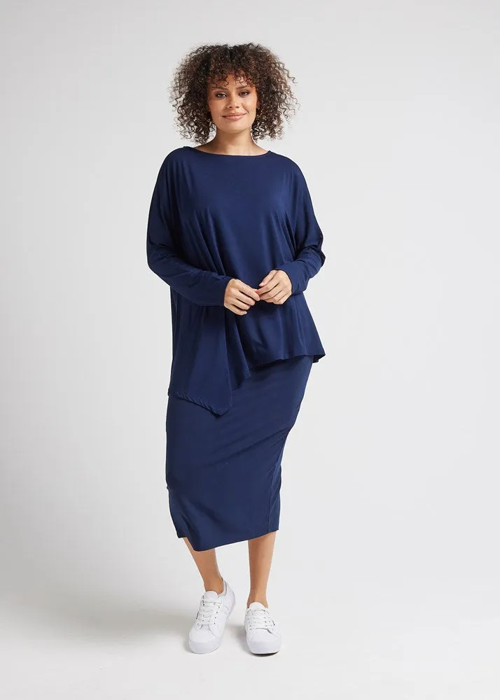 Maxi Bamboo Whitney Tube Skirt - Navy