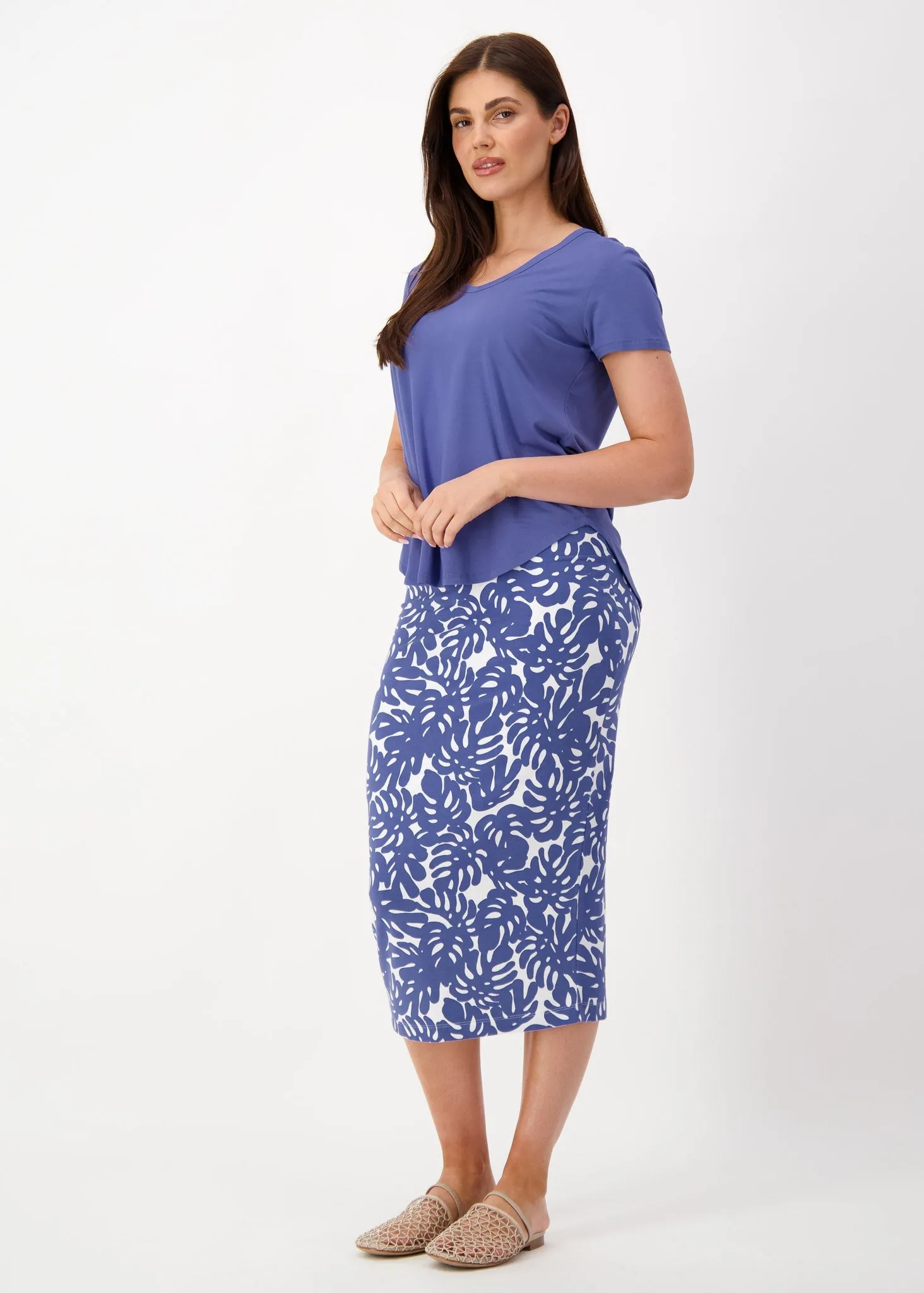 Maxi Bamboo Whitney Tube Skirt - Palm Leaf