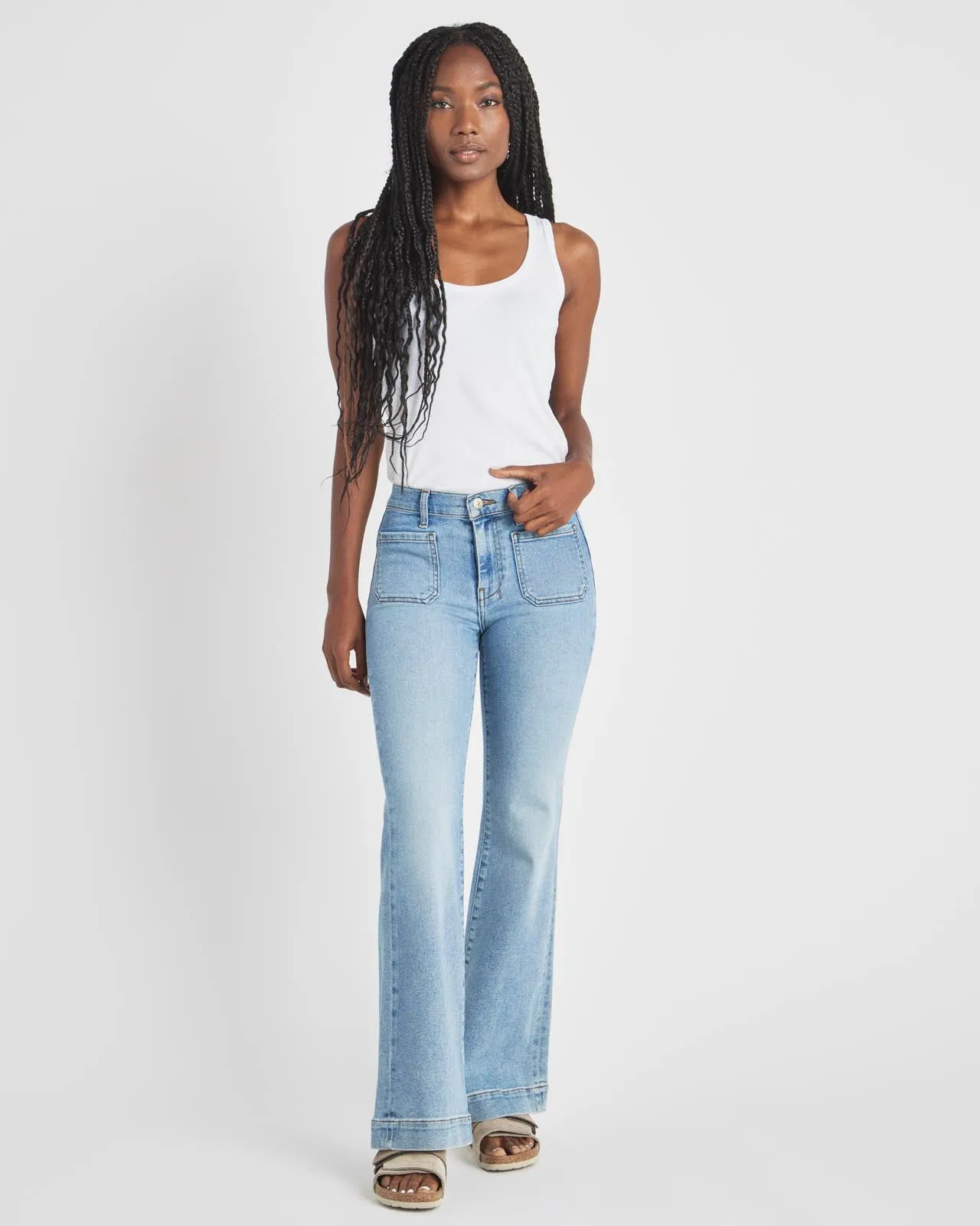 Medium Wash Denim Trouser