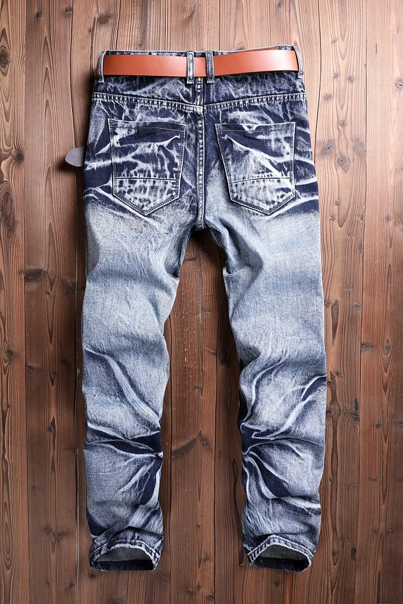 Men Rough Rider Biker Jeans