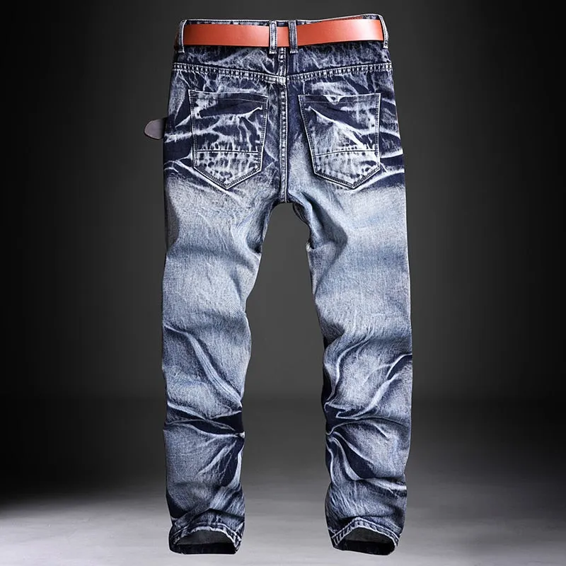 Men Rough Rider Biker Jeans