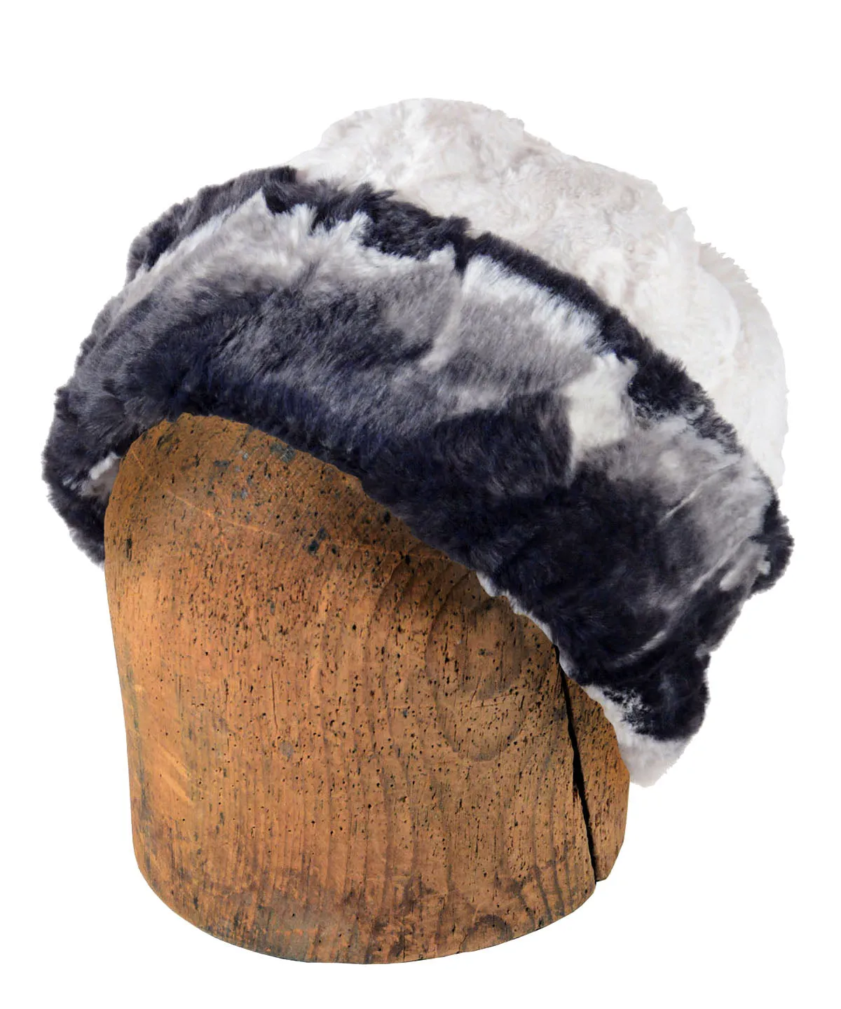 Men's Beanie Hat, Reversible - Luxury Faux Fur in Ocean Mist (One Each Size Left!)