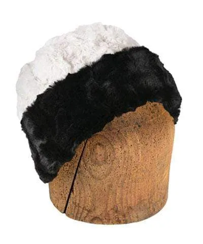 Men's Beanie Hat, Reversible - Minky Faux Fur