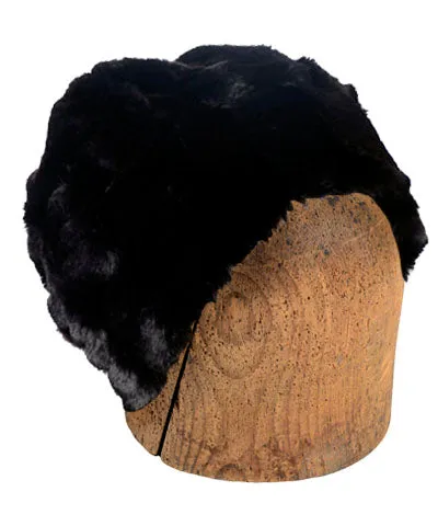 Men's Beanie Hat, Reversible - Minky Faux Fur