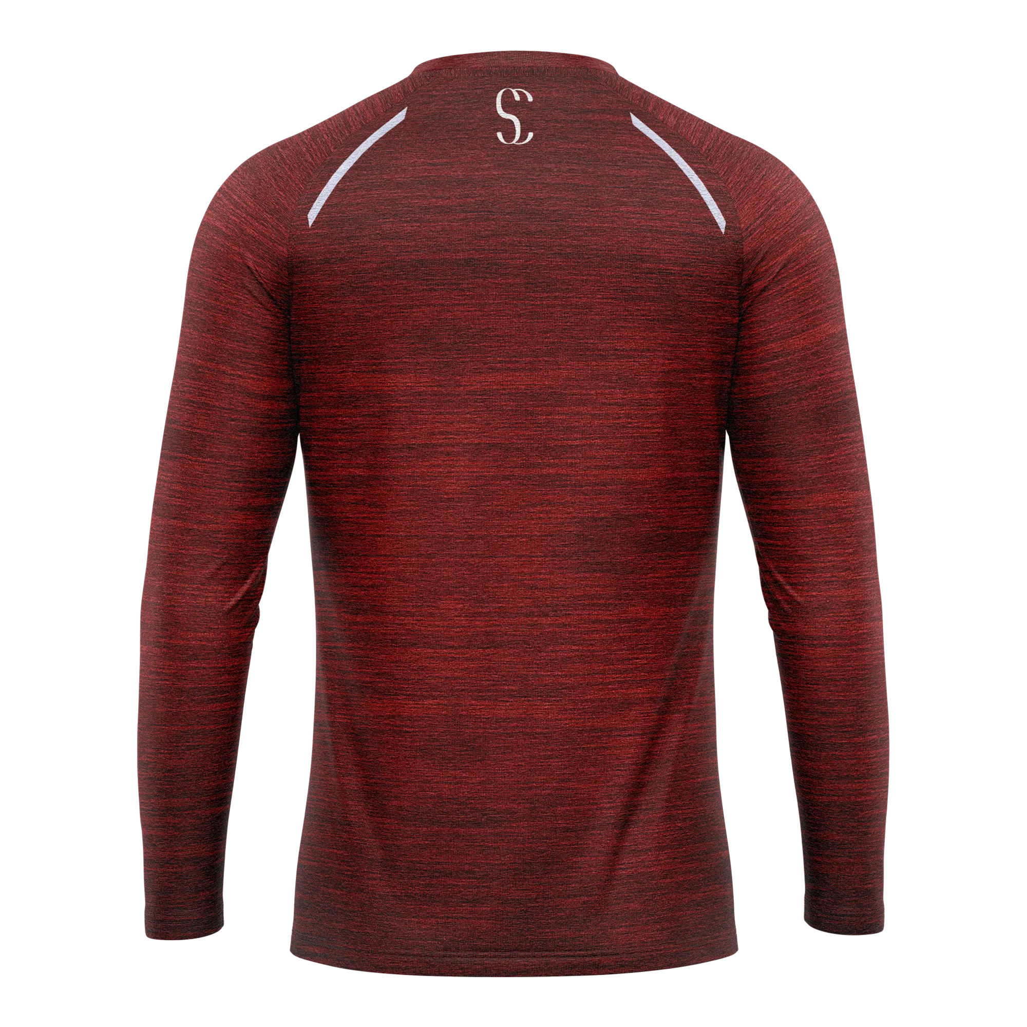 Men's Burgundy Long Sleeve T Shirt & Black Joggers Set