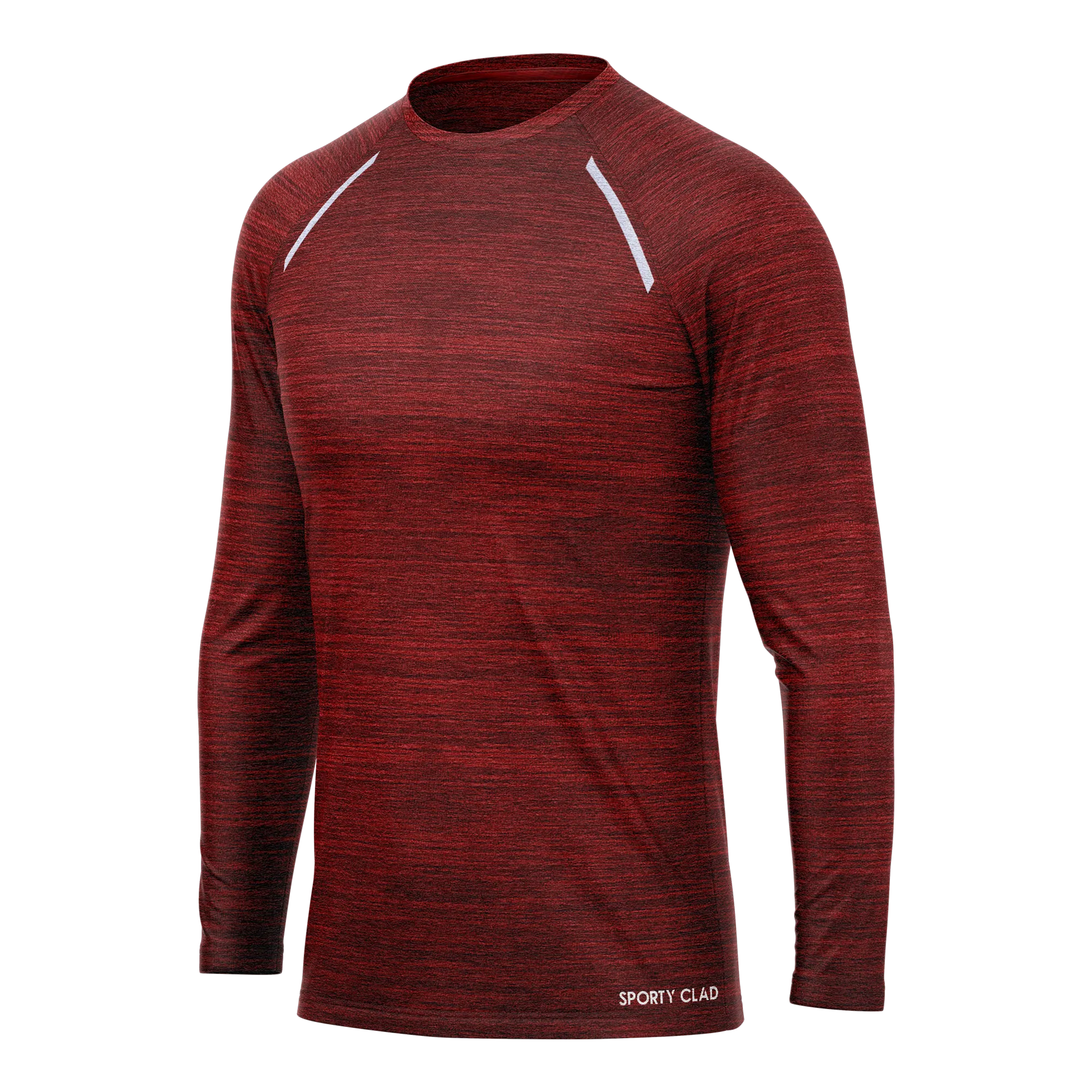 Men's Burgundy Long Sleeve T Shirt & Black Joggers Set