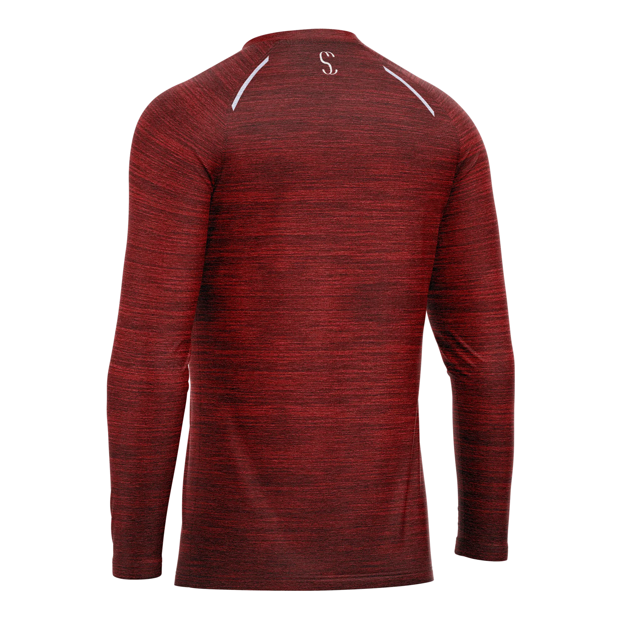 Men's Burgundy Long Sleeve T Shirt & Black Joggers Set