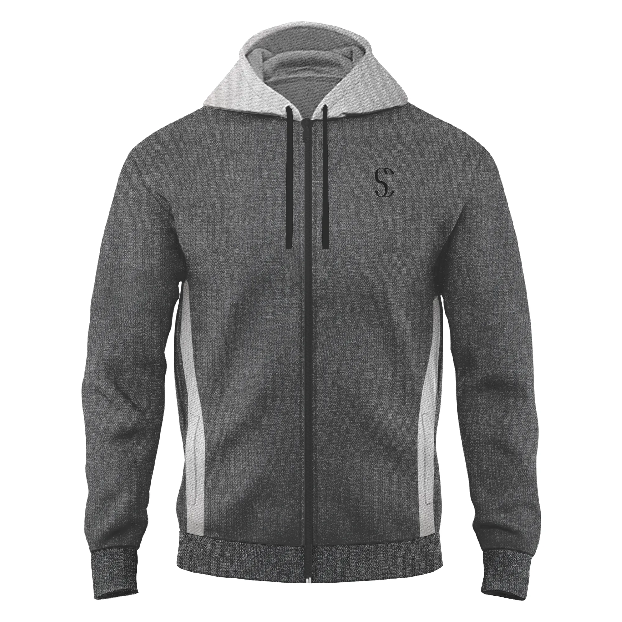 Men's Charcoal Grey Tracksuit Zip up Fleece Hoodie & Joggers