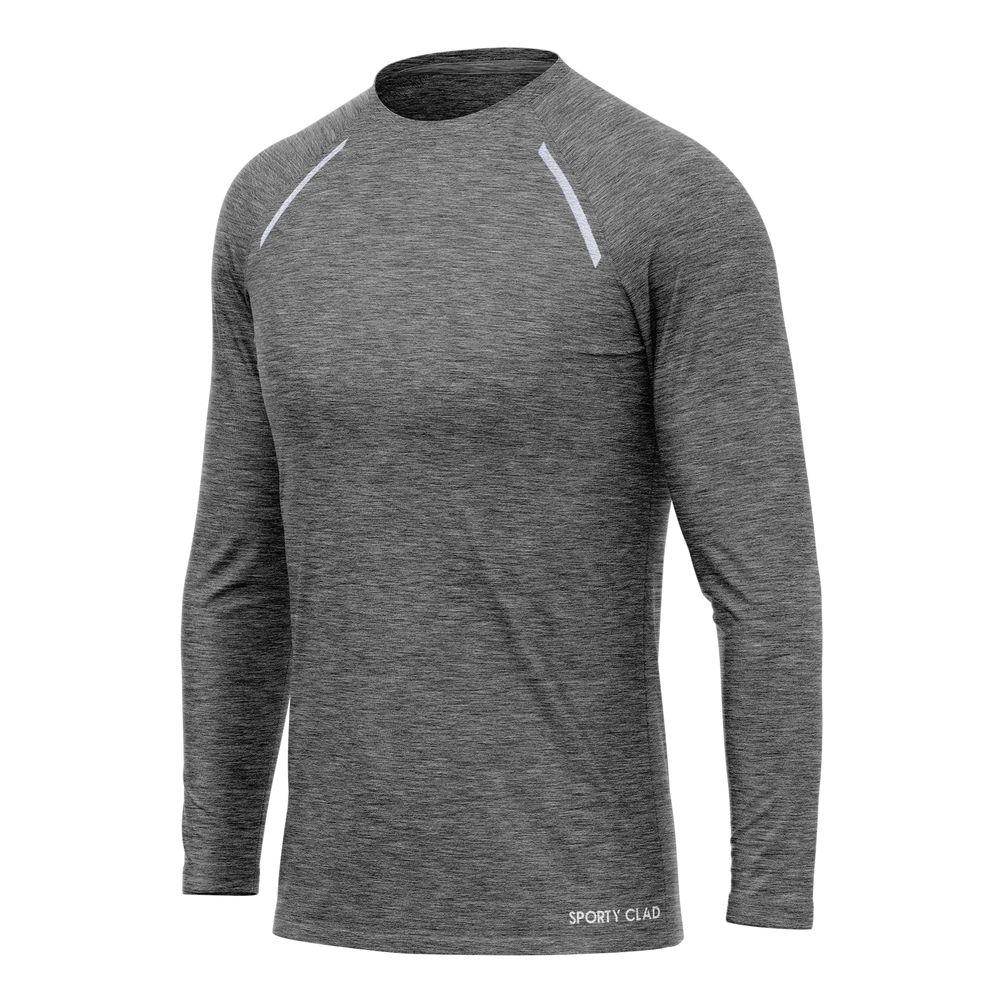 Men's Grey Long Sleeve T Shirt & Black Joggers Set