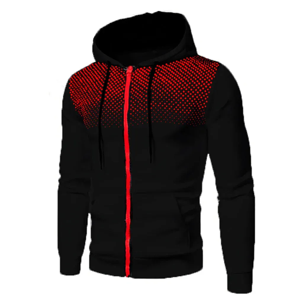 Mens Lightweight Zipped Up Hoodie