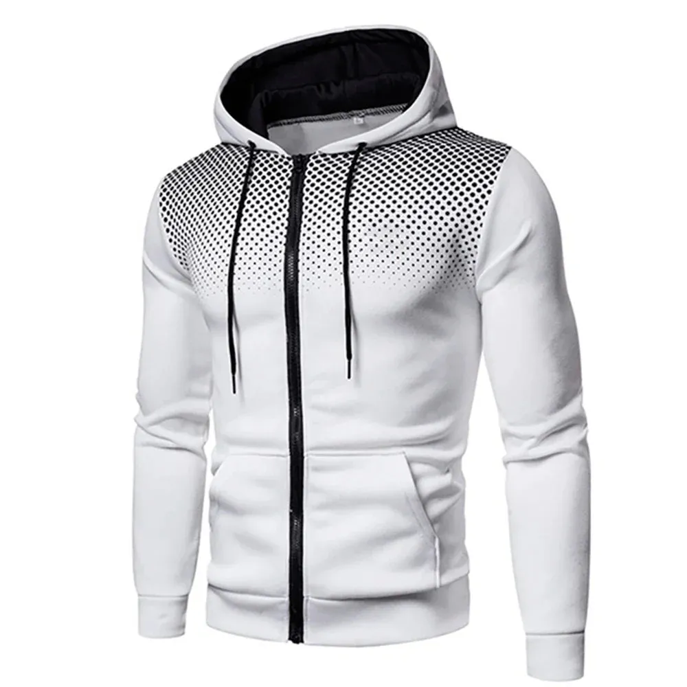 Mens Lightweight Zipped Up Hoodie