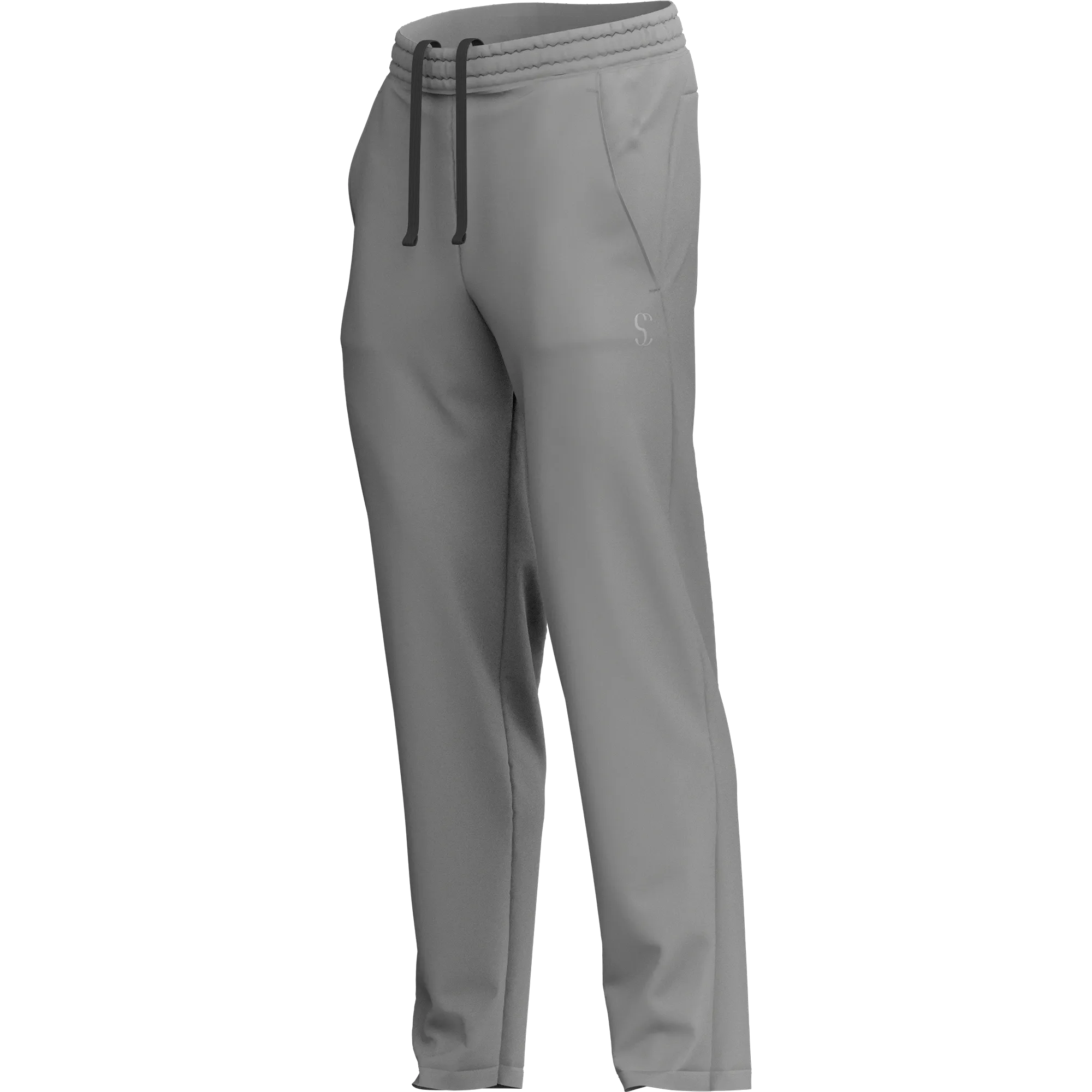 Men's White Long Sleeve T Shirt & Light Grey Joggers Set