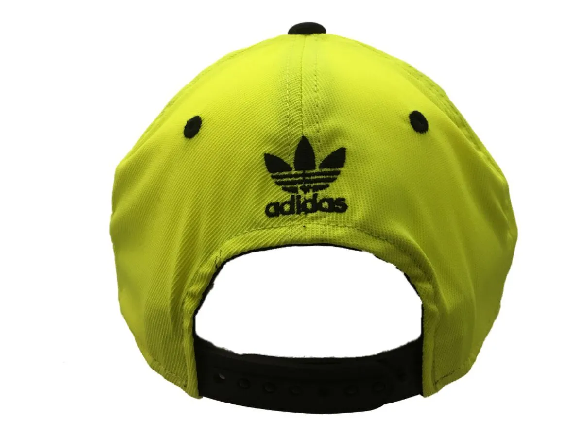 Miami Heat Adidas Neon Yellow Adjustable Structured Snapback Flat Bill Hat Cap