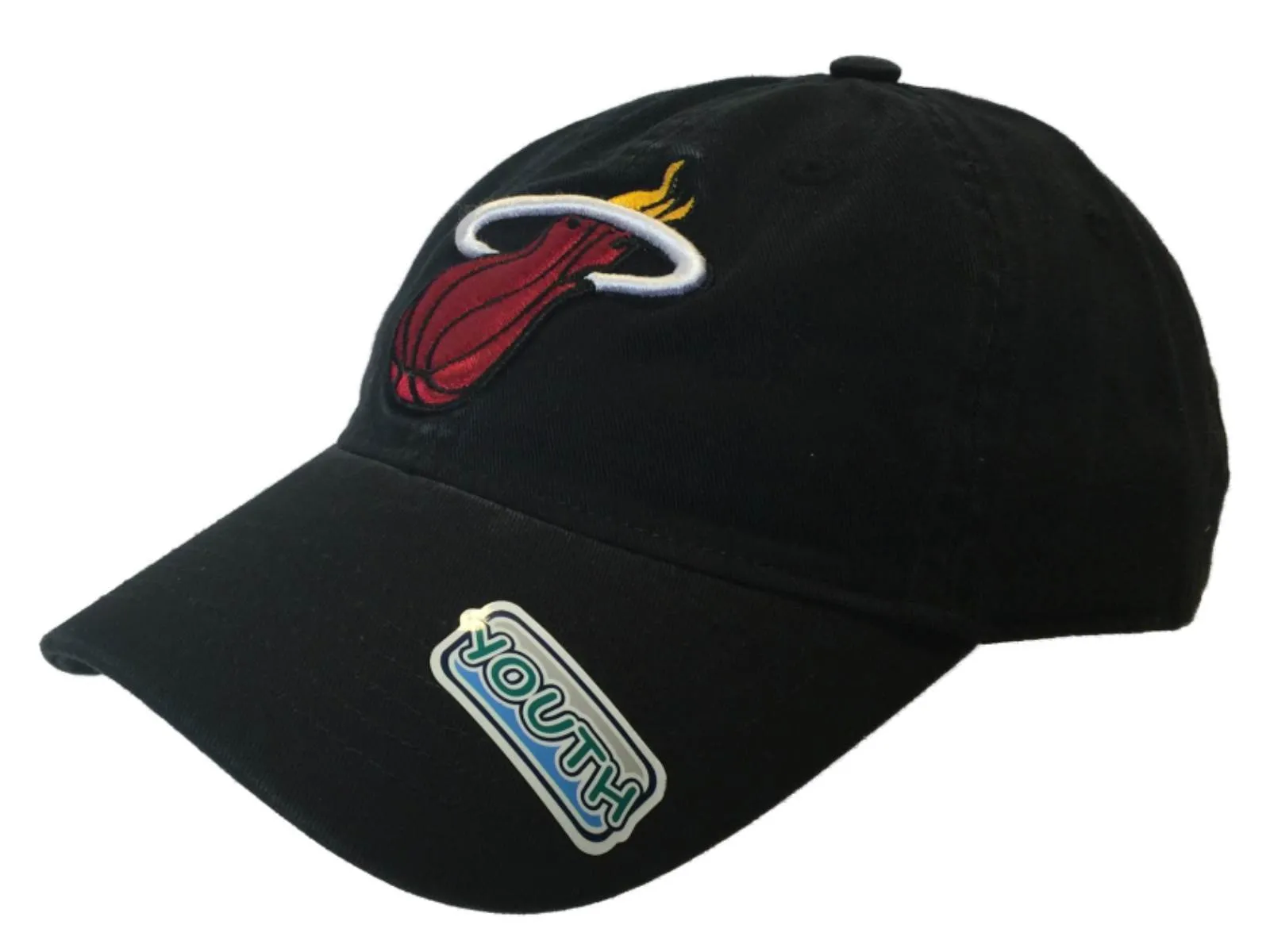 Miami Heat  Elevation YOUTH Slouch Style Black Red Adj Hat Cap