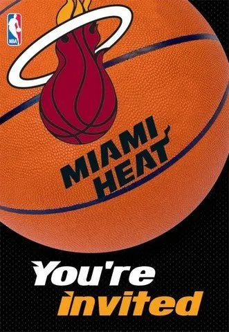 Miami Heat - Invitations and Thank You Card Set