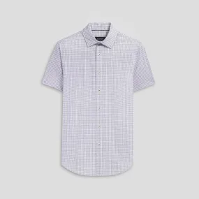 Miles Mini Check Print OoohCotton Short Sleeve Shirt