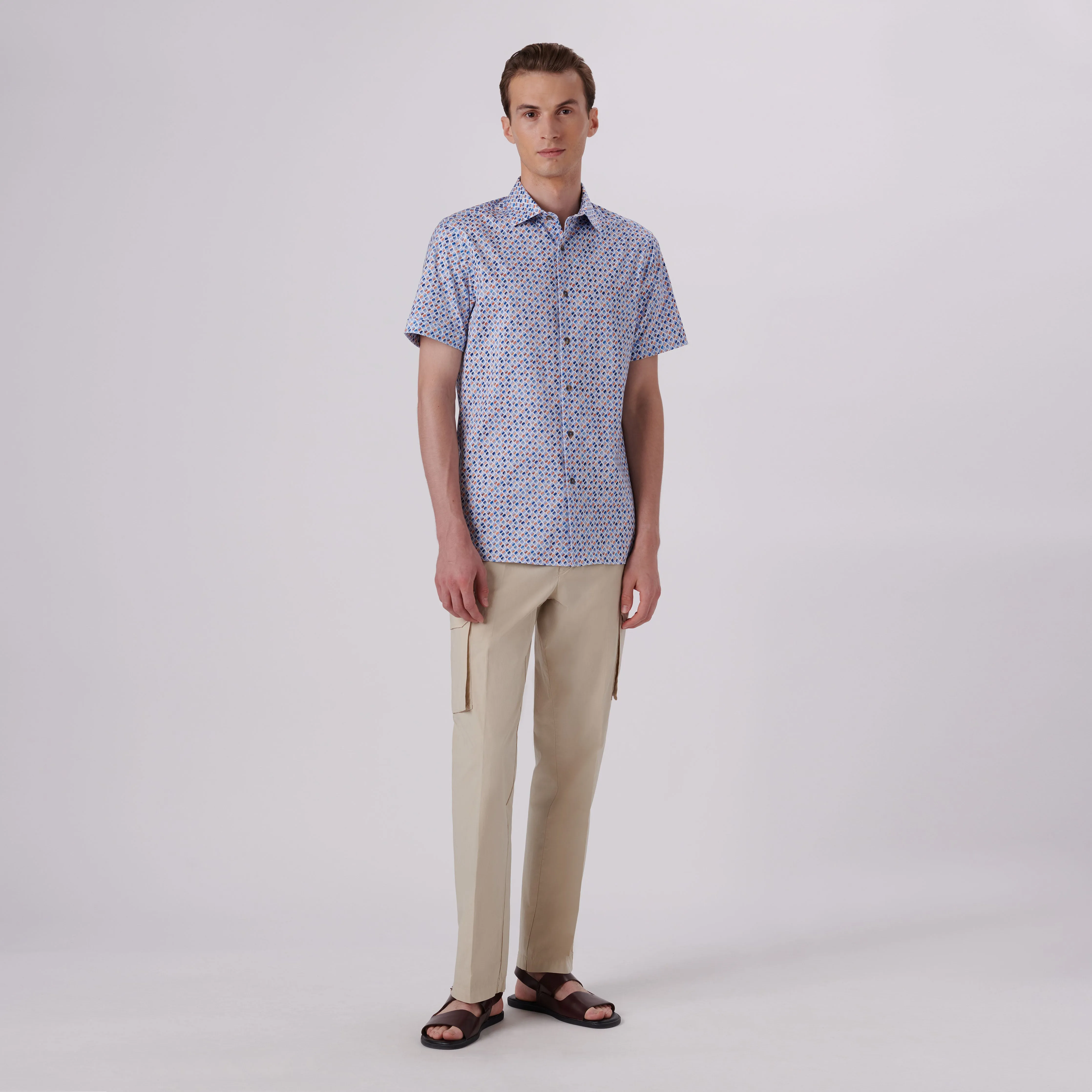 Milo Diamond Print OoohCotton Short Sleeve Shirt