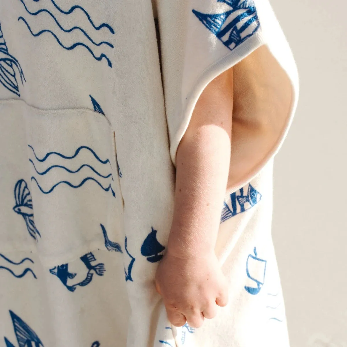 Nature Baby Poncho Towel - Atlantic Print Terry