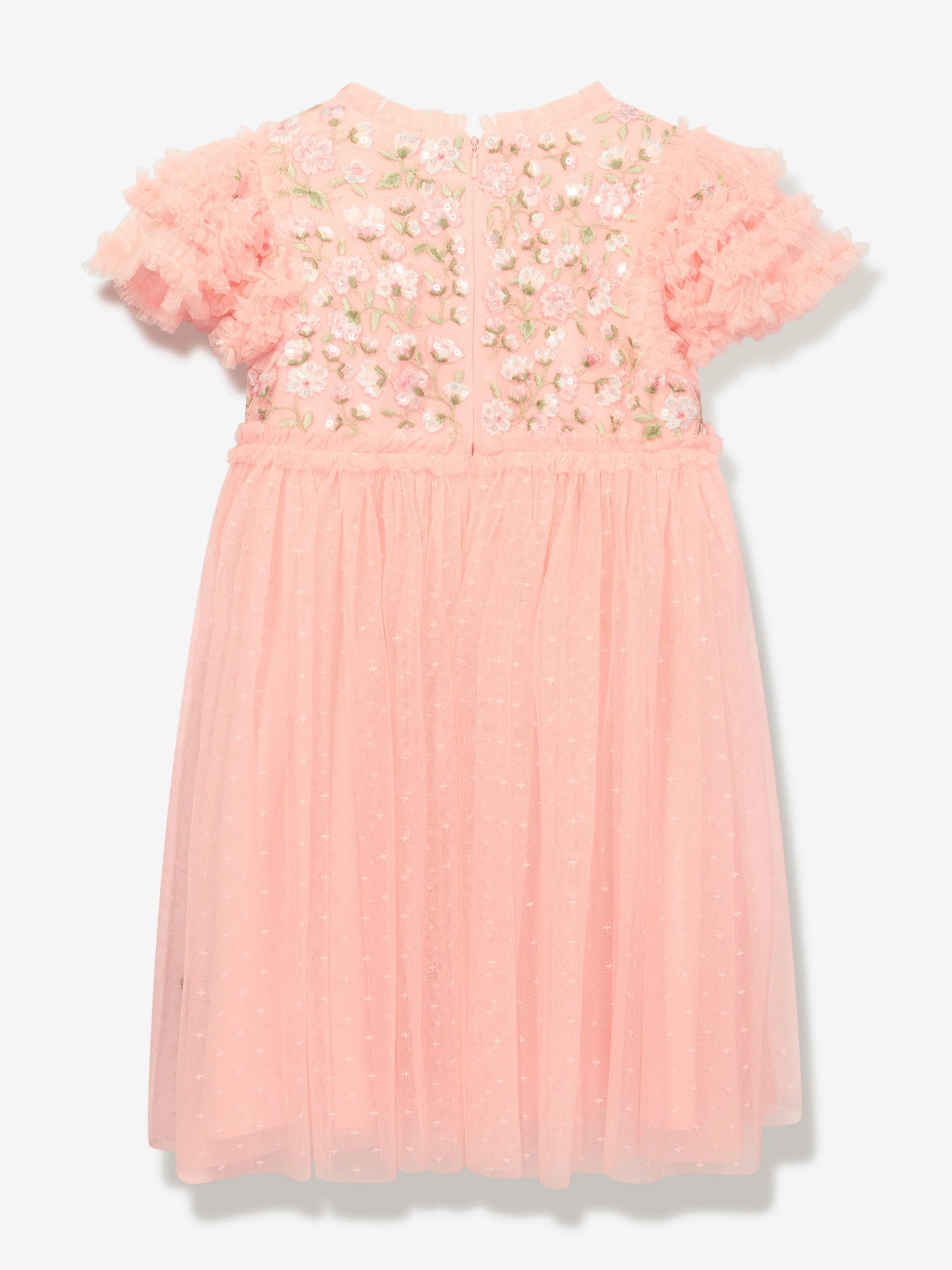 Needle & Thread Girls Posy Bodice Dress in Pink