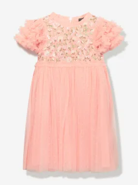 Needle & Thread Girls Posy Bodice Dress in Pink