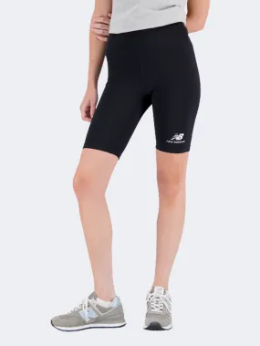 New Balance Essentials Stacked Logo Women Lifestyle Short Black