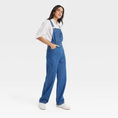 New - Women's 90's Baggy Jumpsuit - Universal Thread Medium Wash 8