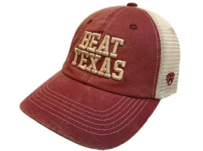 Oklahoma Sooners TOW Red "Beat Texas" Red River Showdown Mesh Slouch Hat Cap