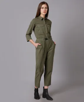 Olive Straight Leg Jumpsuit