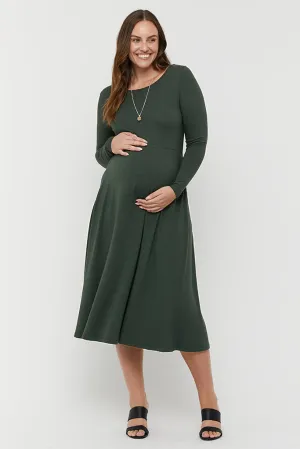 Olivia Maternity Dress - Forest