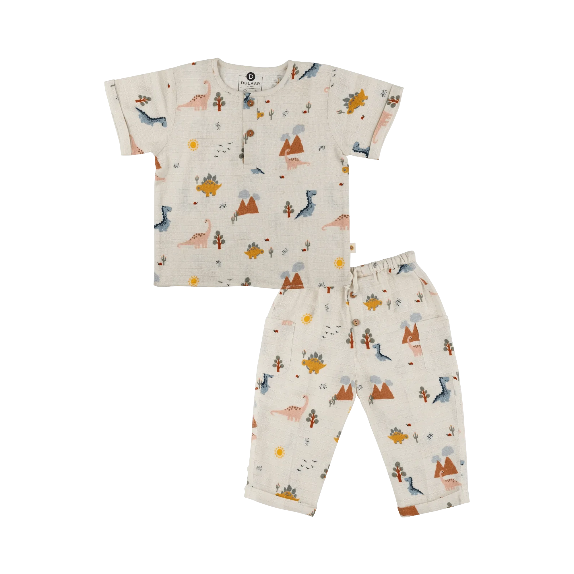 Organic Muslin Joggers Set | A Day With Dinos