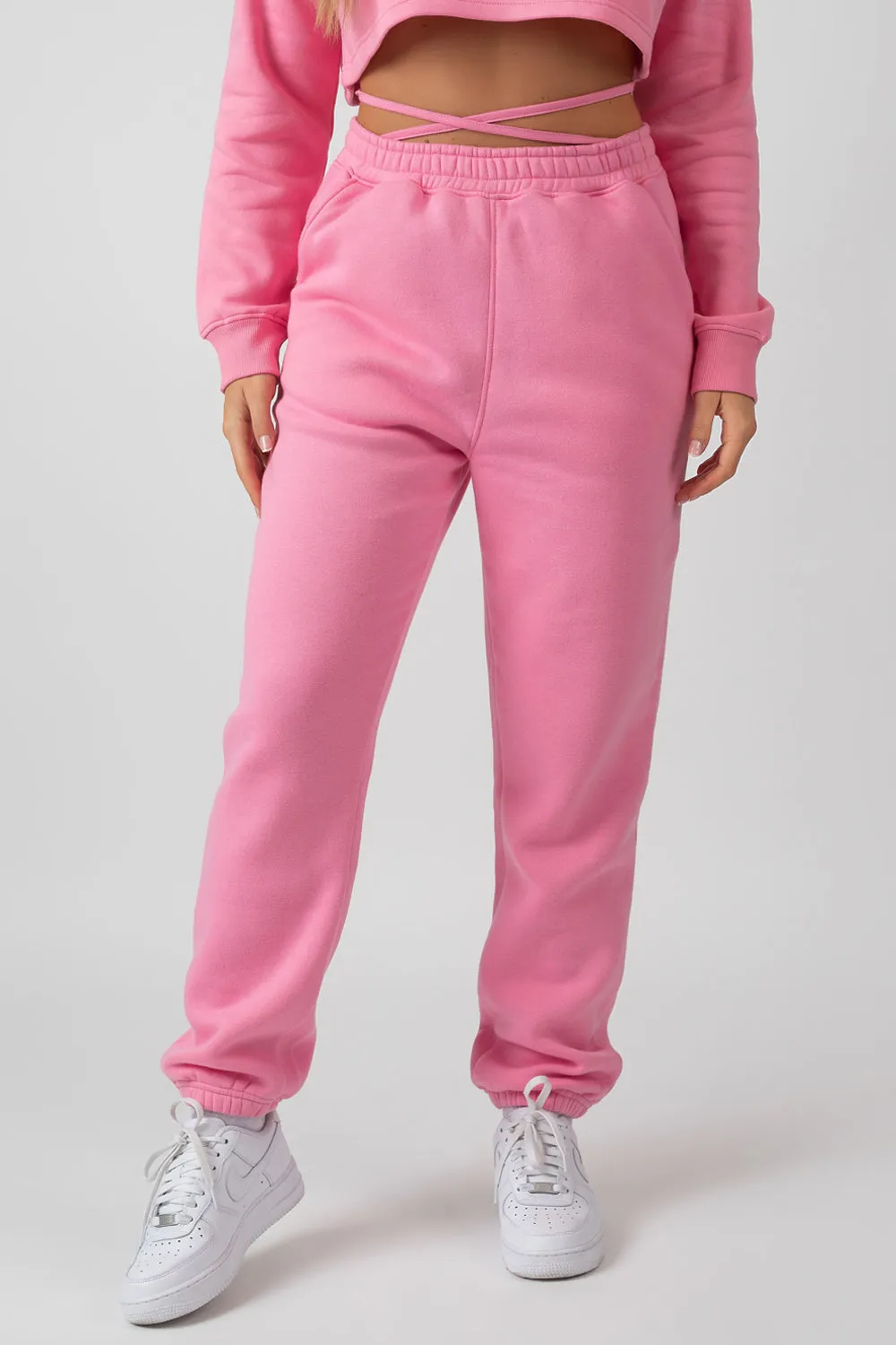 Oversized Fit Strappy 90S Joggers Pink