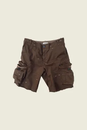 PHIPPS STAR EMBOIRDERED CARGO SHORTS BROWN